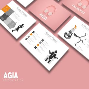 商业计划书演示PPT幻灯片设计文稿 AGIA Powerpoint Template