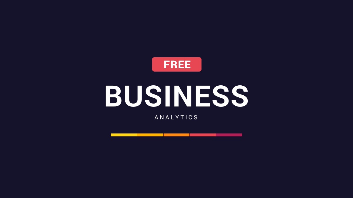 数据展示分析Powerpoint模板 Free Business Analytics Powerpoint Template