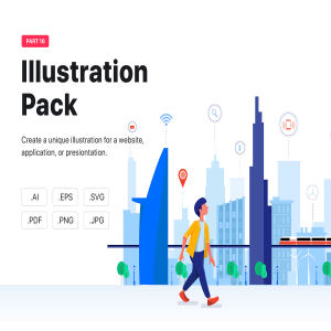一流设计素材网下午茶：10款不同场景的网站设计矢量插画