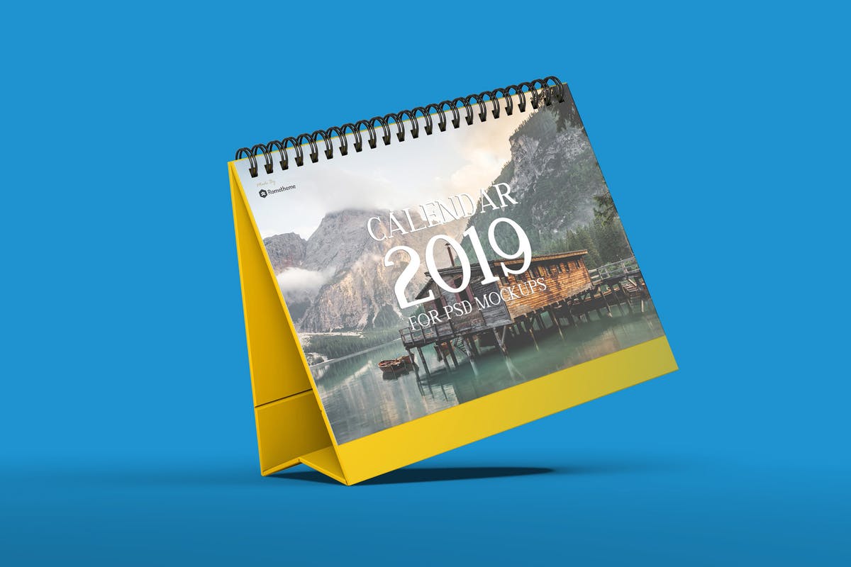 活页日历表/台历样机模板V1 Calendar Table Mockups vol.1