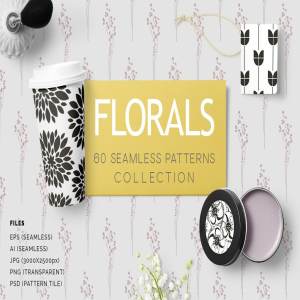 花卉图案矢量纹理 Florals – Pattern Collection