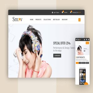 电子数码产品品牌网站着陆页UI设计模板 Shop Website Landing Page