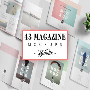43款个性独家杂志样机模板 43 Magazine Mockups Bundle