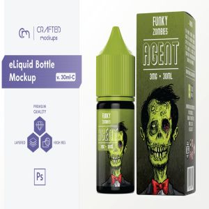 电子烟油瓶/包装盒外观设计样机模板[30ml规格] eLiquid Bottle Mockup v. 30ml-C