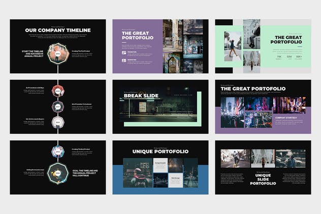 多用途企业商务Keynote幻灯片模板 Bevara : Street Photo Keynote Template