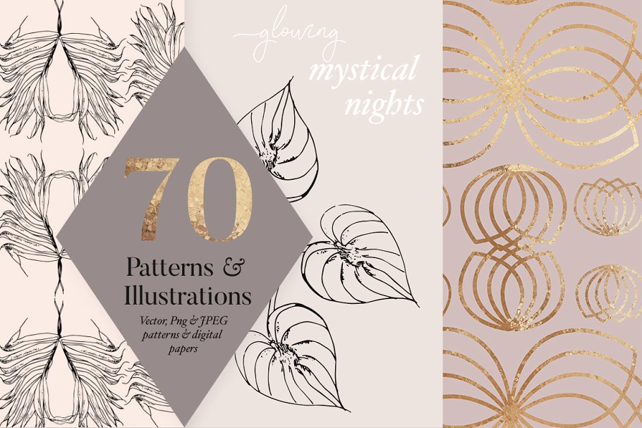 植物与几何图案纹理 Exotic Plants & Geometric Patterns
