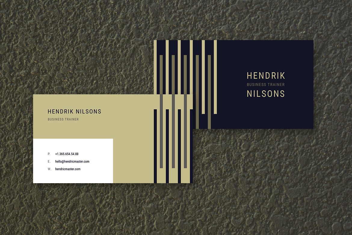 时尚高端简约商务商业质感的高品质名片设计模板