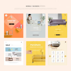 现代家具移动商店APP应用UI设计PSD模板