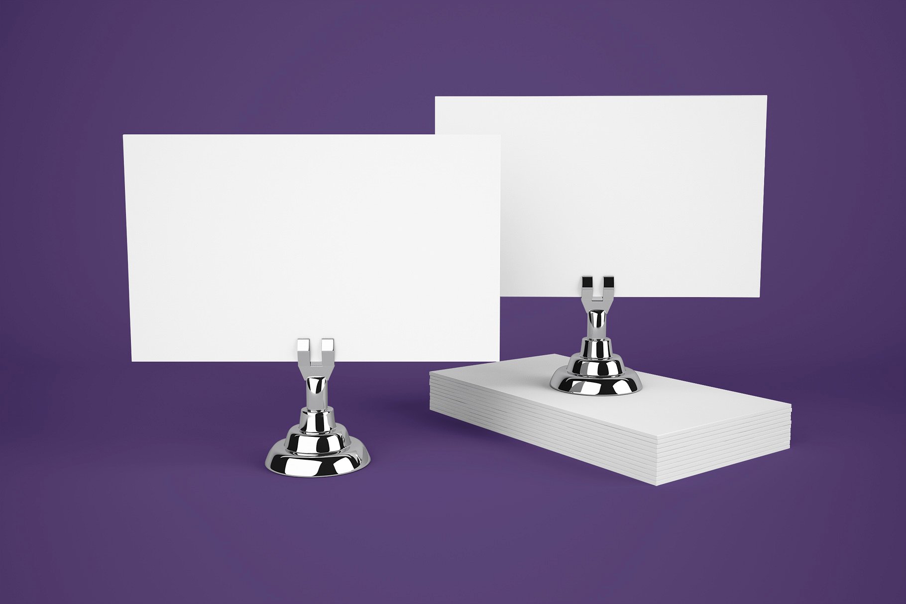 立式企业名片印刷纸张样机 Business Cards letterpress paper