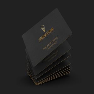黑色贵宾VIP名片样机 85×55 Black Business Card Mockups