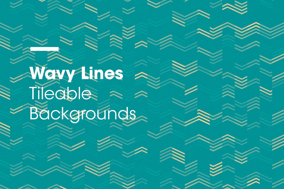 波浪线平铺底纹图案背景素材 Wavy Lines | Tileable Backgrounds