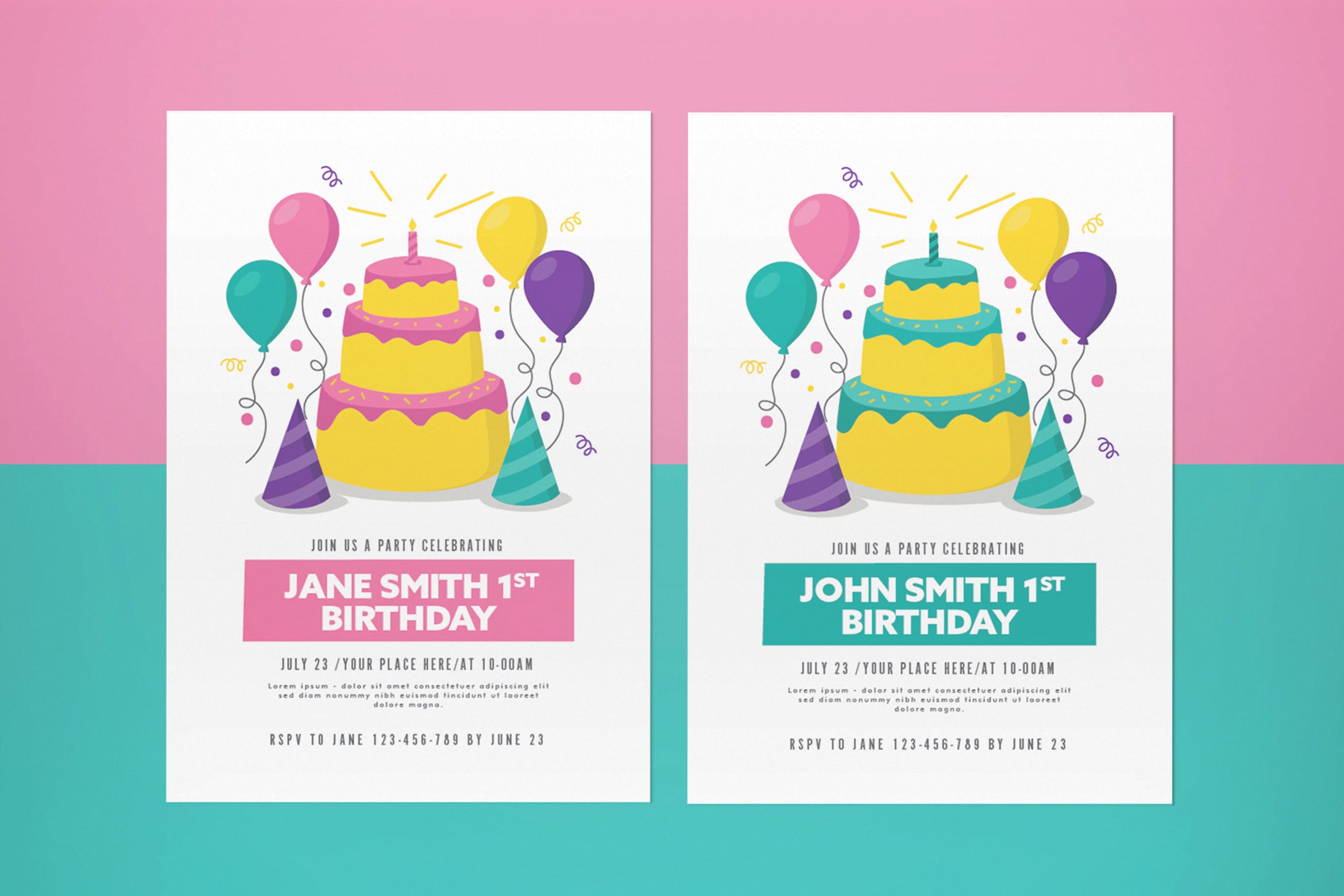 周年庆/生日会海报设计模板 Birthday Party