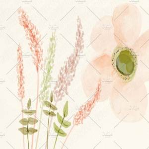 牡丹 朱丽叶玫瑰水彩画设计素材watercolor Peonies Juliet Roses 一流设计网