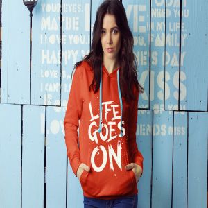 女性时尚休闲连帽衫服装样机 Female Hoodie Mockup