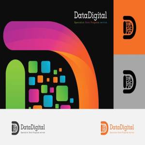 数据数字处理主题Logo模板 Data Digital Logo