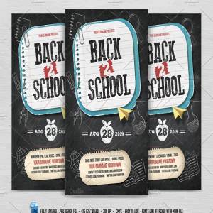 重返校园系列派对活动宣传单页模板 Back 2 School Flyer