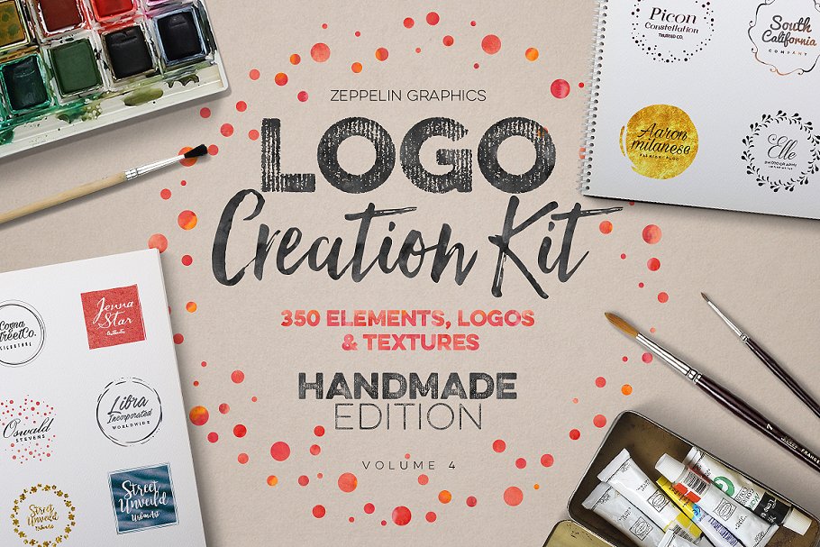 创意Logo大师养成计划-Logo设计“工具箱” Logo Creation Kit Vol.4
