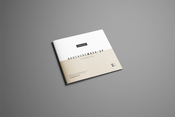 方形品牌企业宣传册样机[PSD]