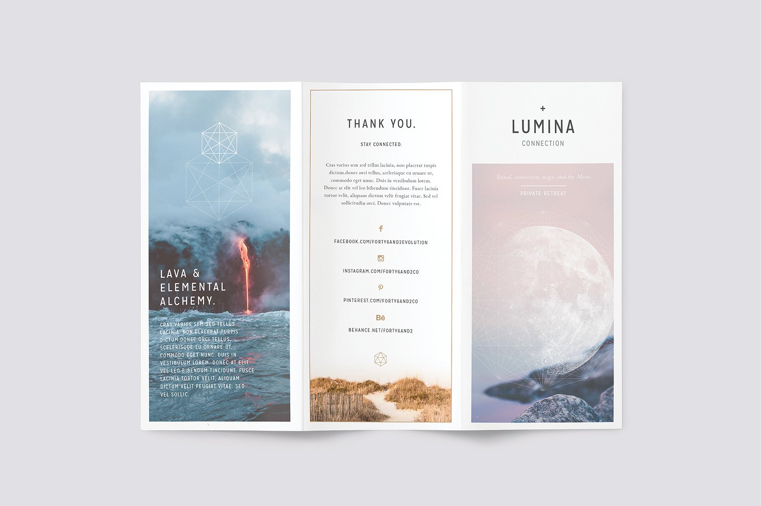 简约现代三折页小册子模板 LUMINA Trifold Brochure