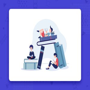 图书阅读场景矢量概念插画 Read Book Everywhere vector illustration concept