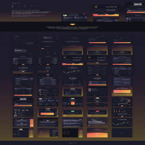 一流设计素材网下午茶：酷炫的虚拟币平台APP UI KITS[Sketch]