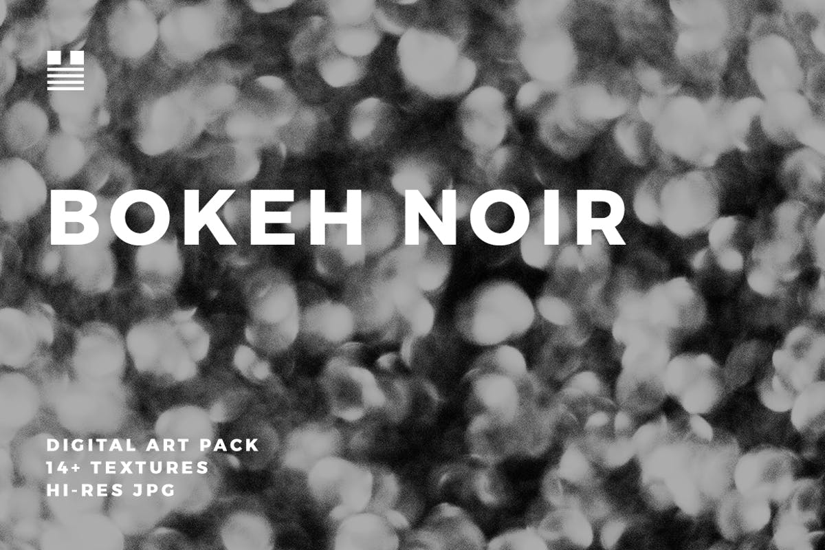 电影黑白散景虚化照片纹理 Bokeh Noir