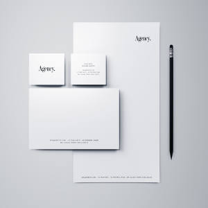 极简主义风格企业品牌VI设计效果预览办公用品样机 Minimal Branding & Stationery Mockup