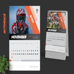 汽车竞赛主题2020年活页台历设计模板 2020 Auto Race Calendar Pro插图7