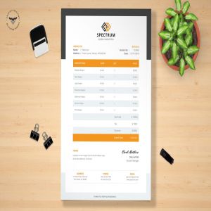 时尚高端专业的发票海报宣传单DM表格设计模板