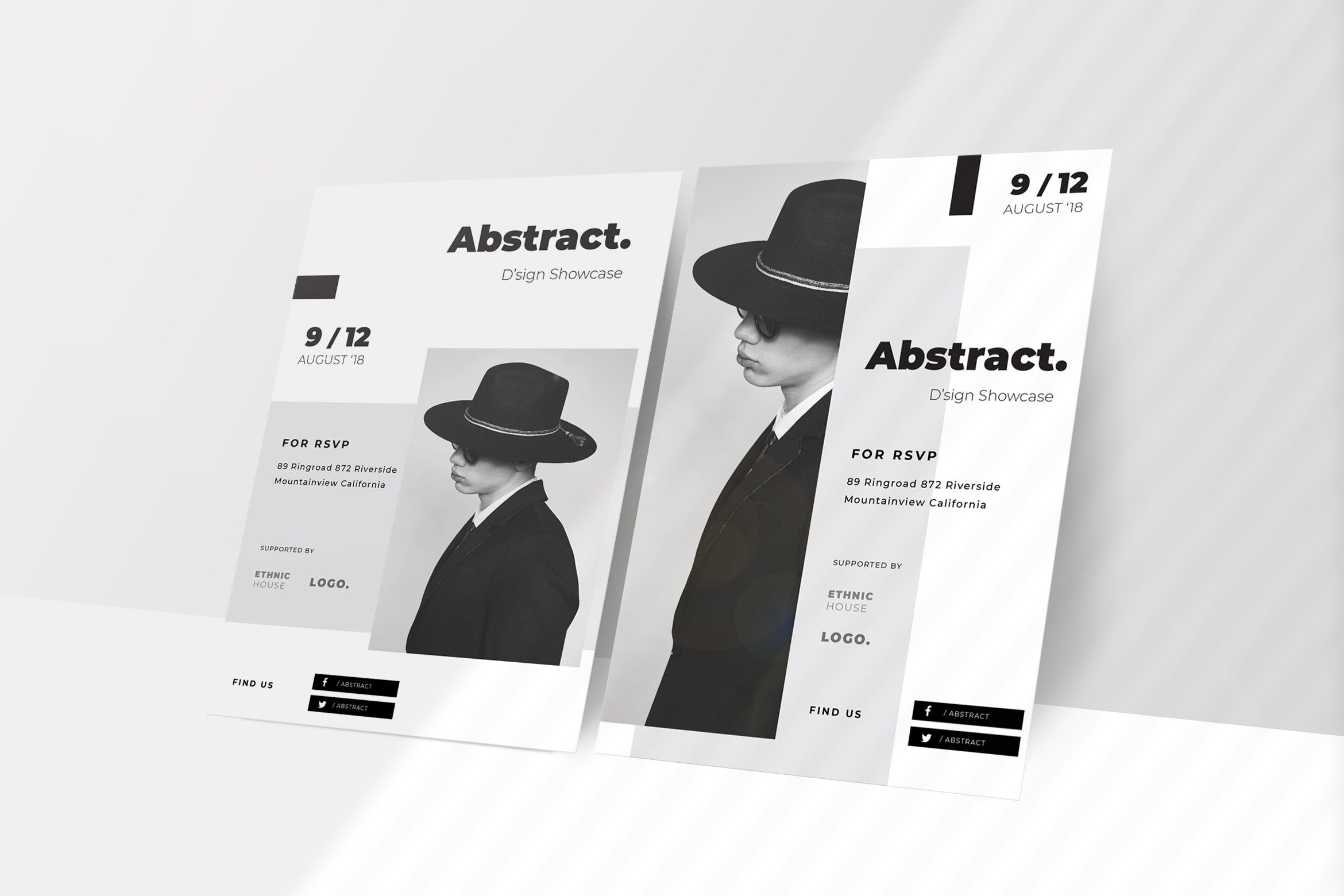 时尚潮牌服饰/美容美发行业宣传传单海报设计模板 Fashion Flyer