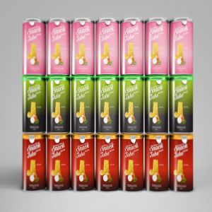 零食饮料金属罐包装样机 Medium Snack Tube Mockup