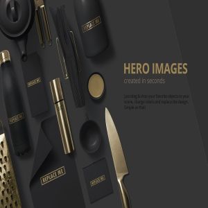 黑金厨房用具场景样机生成器Vol.3 Kitchen Mockup Scenes Vol.3