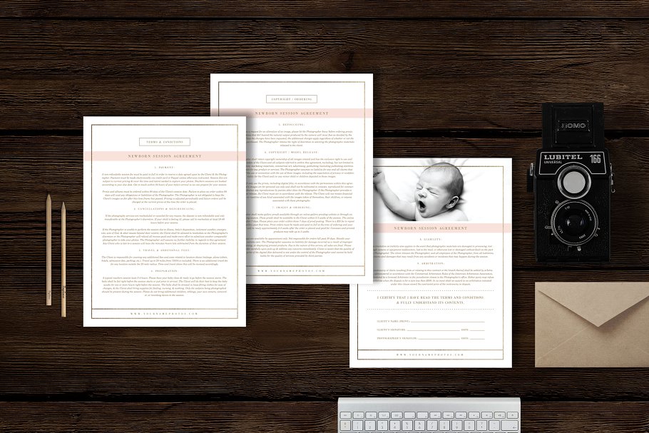 新生儿摄影服务合同协议书模板 Photographer Contract Template