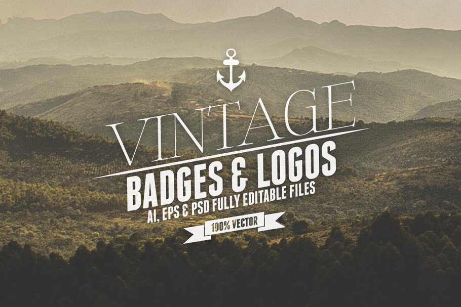 复古风格徽标&Logo设计模板v3 Vintage Badges & Logos Vol.3