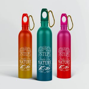 金属运动水杯外观样机模板 Reusable Water Bottle MockUp