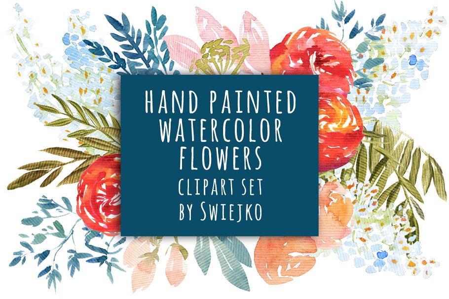 婚礼手绘水彩插画艺术套装