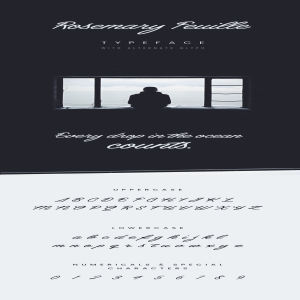 英文连笔书法字体下载 Rosemary Feuille Tyepface