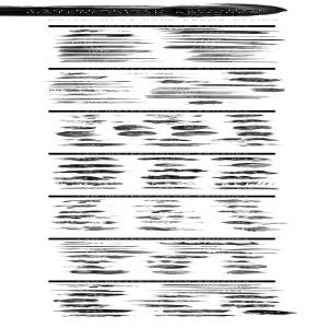 一流设计素材网下午茶：130个高品质的手绘水墨PS笔刷文件下载[ABR]