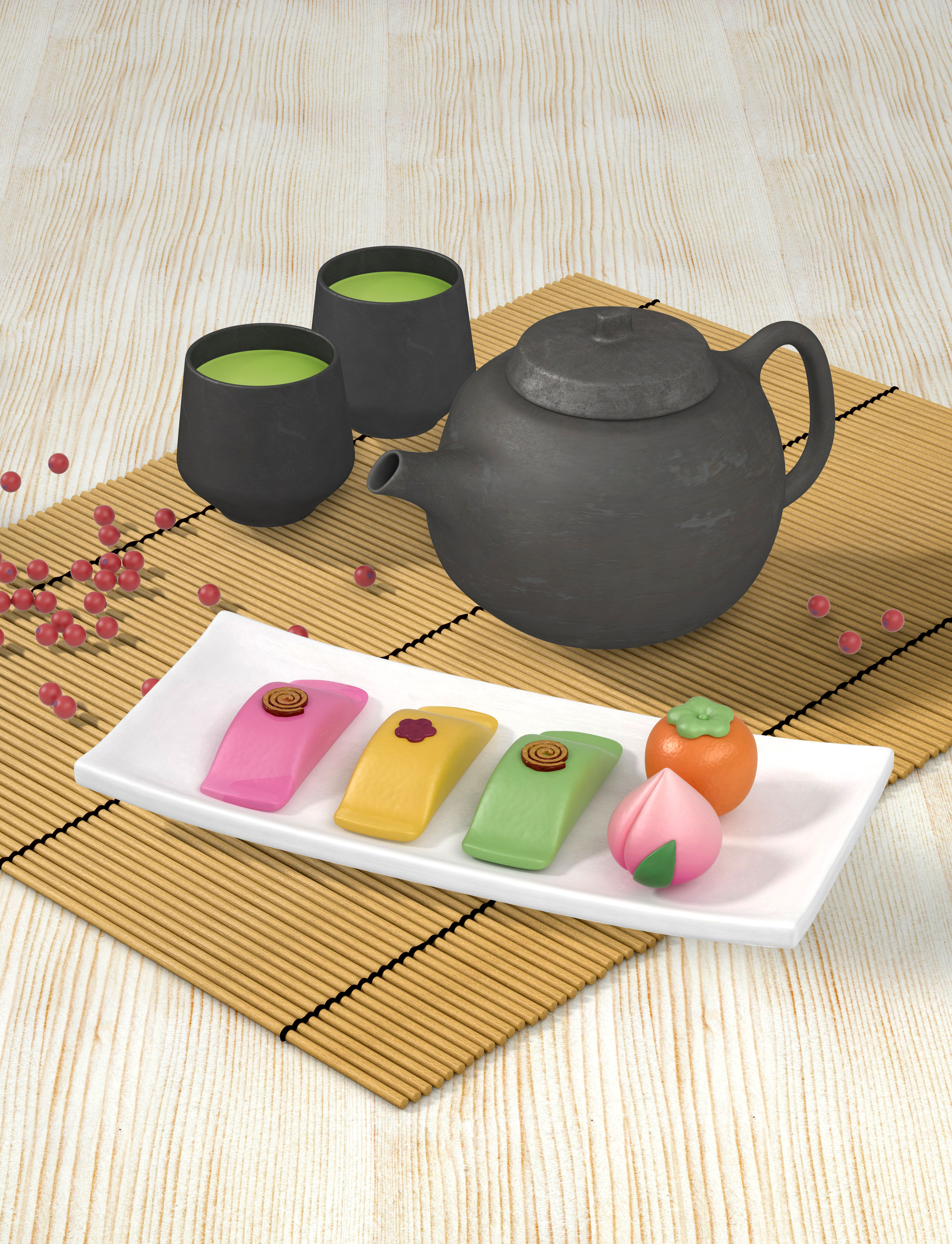 中秋点心美食主题创意海报模板套装[PSD]