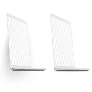陶瓷黏土材质MacBook Pro笔记本电脑左前视图样机 Clay MacBook Pro 15″ with Touch Bar, Front Left View Mockup插图4
