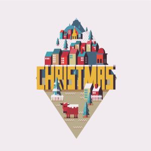 圣诞节节日场景2.5D概念插画 Xmas time