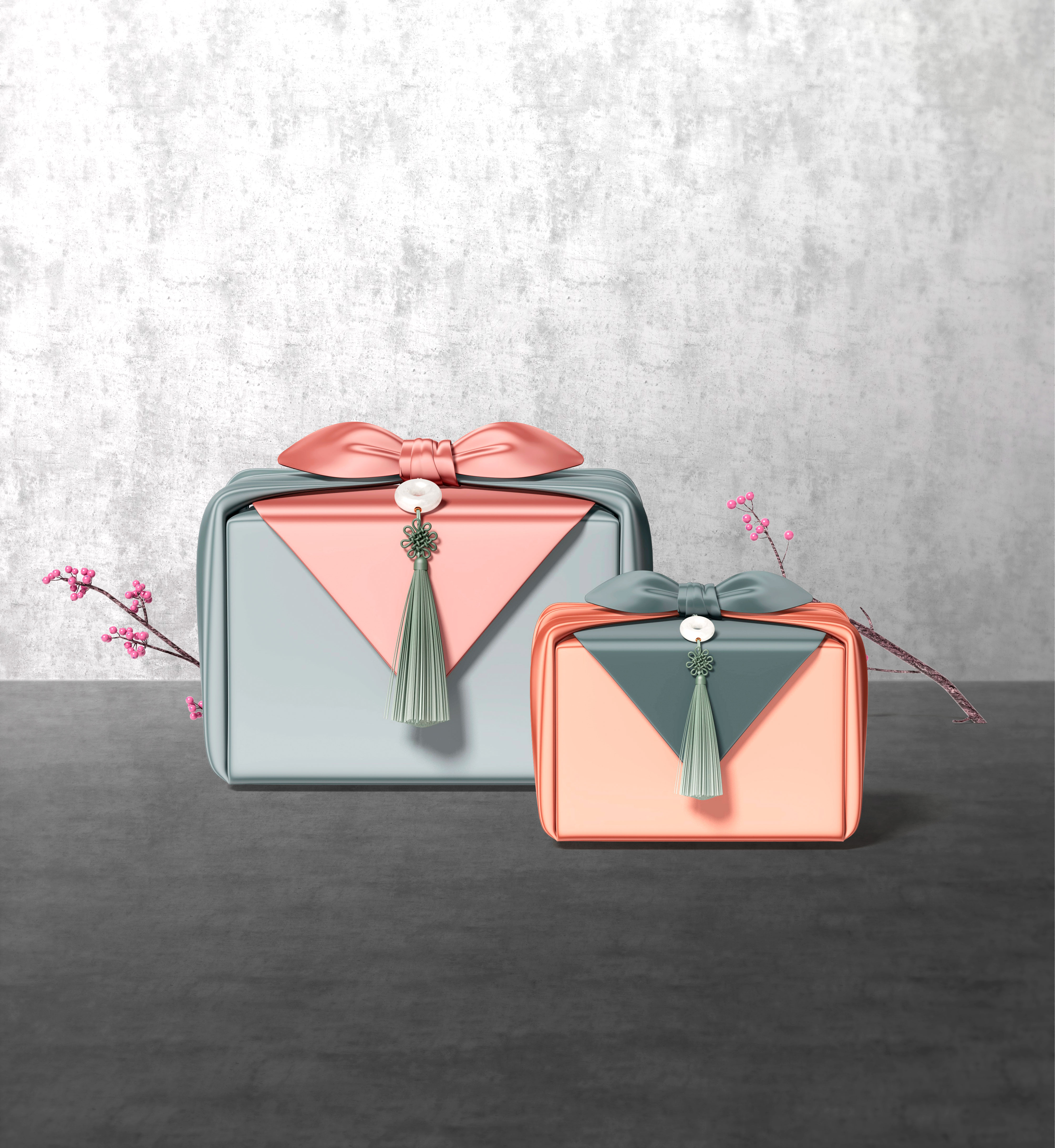 古典韩风秋夕/中秋节礼品海报设计模板[PSD]