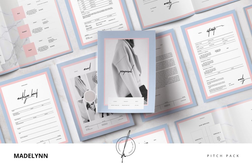 优雅简洁的画册模版下载[indd]