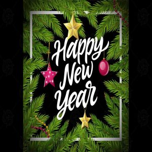 新年快乐主题矢量插画素材 Happy New Year – vector realistic illustration