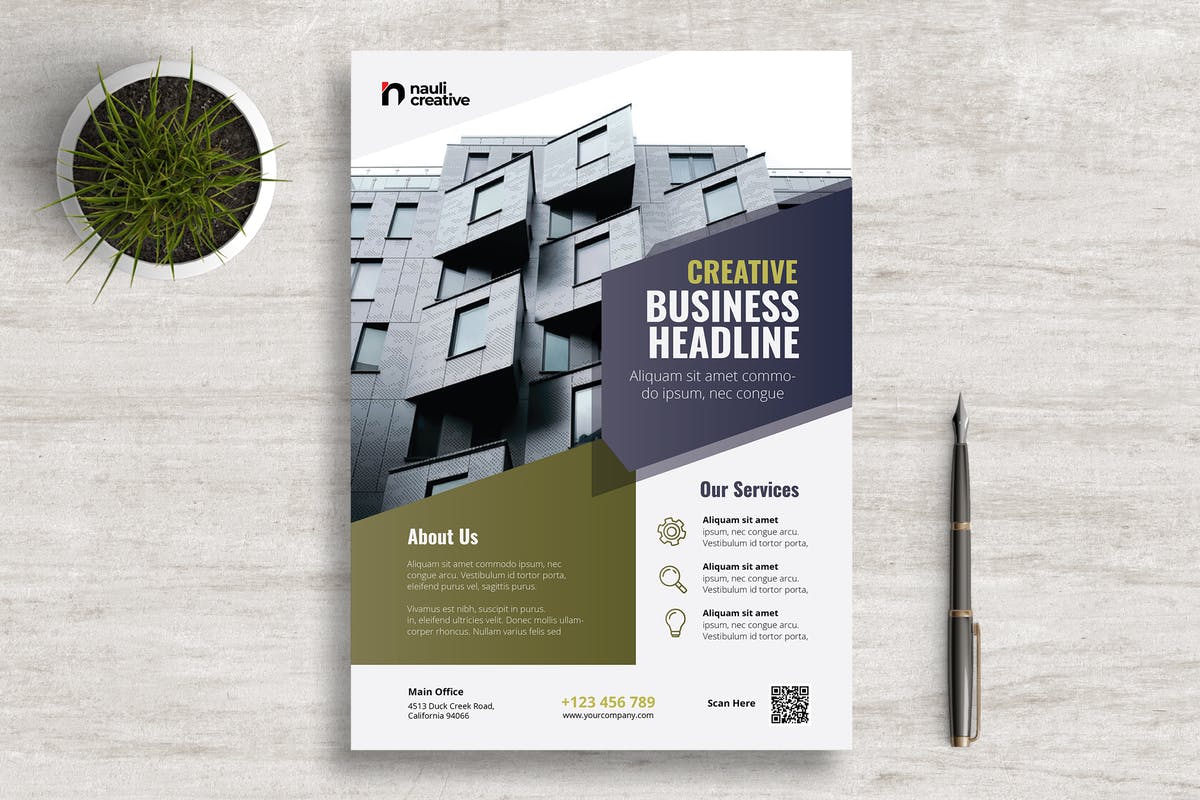行业通用企业宣传海报设计PSD分层模板v3 Corporate Business Flyer PSD and Vector Vol.3