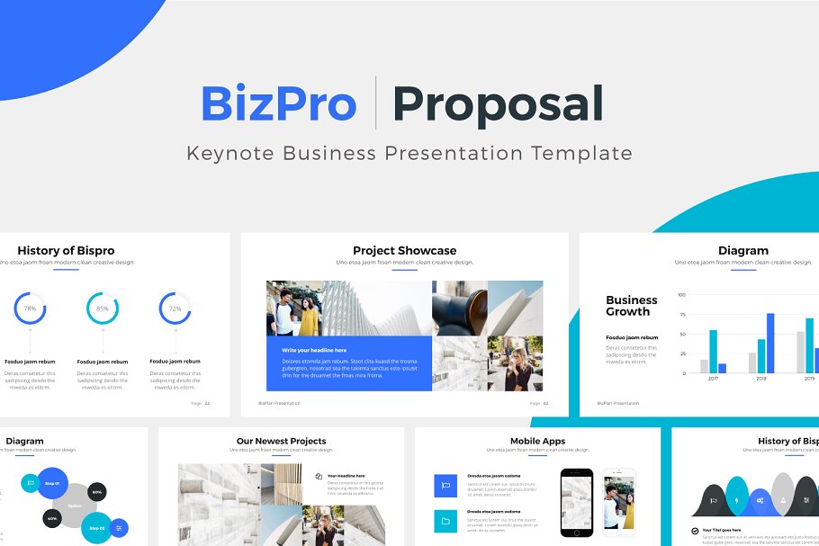 商业项目投标竞标Keynote幻灯片模板 BizPro | Proposal Keynote Template