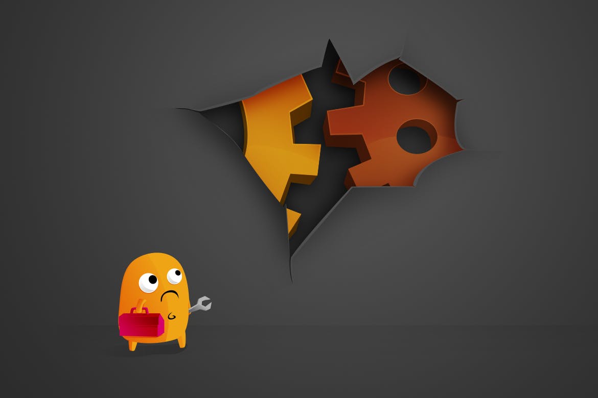 正在建设中和可爱404页面设计模板