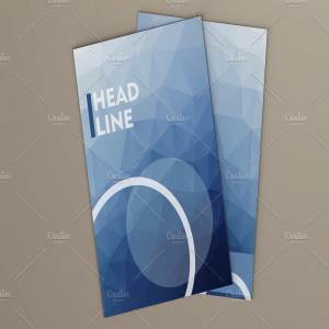 多色抽象多边形风格的精美小册子模板  Brilliant brochures in poli style