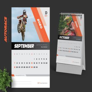 汽车竞赛主题2020年活页台历设计模板 2020 Auto Race Calendar Pro插图6