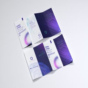 三折页折叠传单/宣传册设计效果图样机04 Letter Z Fold Brochure Mockup 04